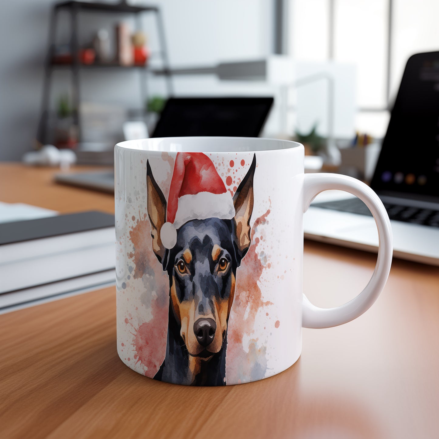 Hrnek s roztomilým dobermanem