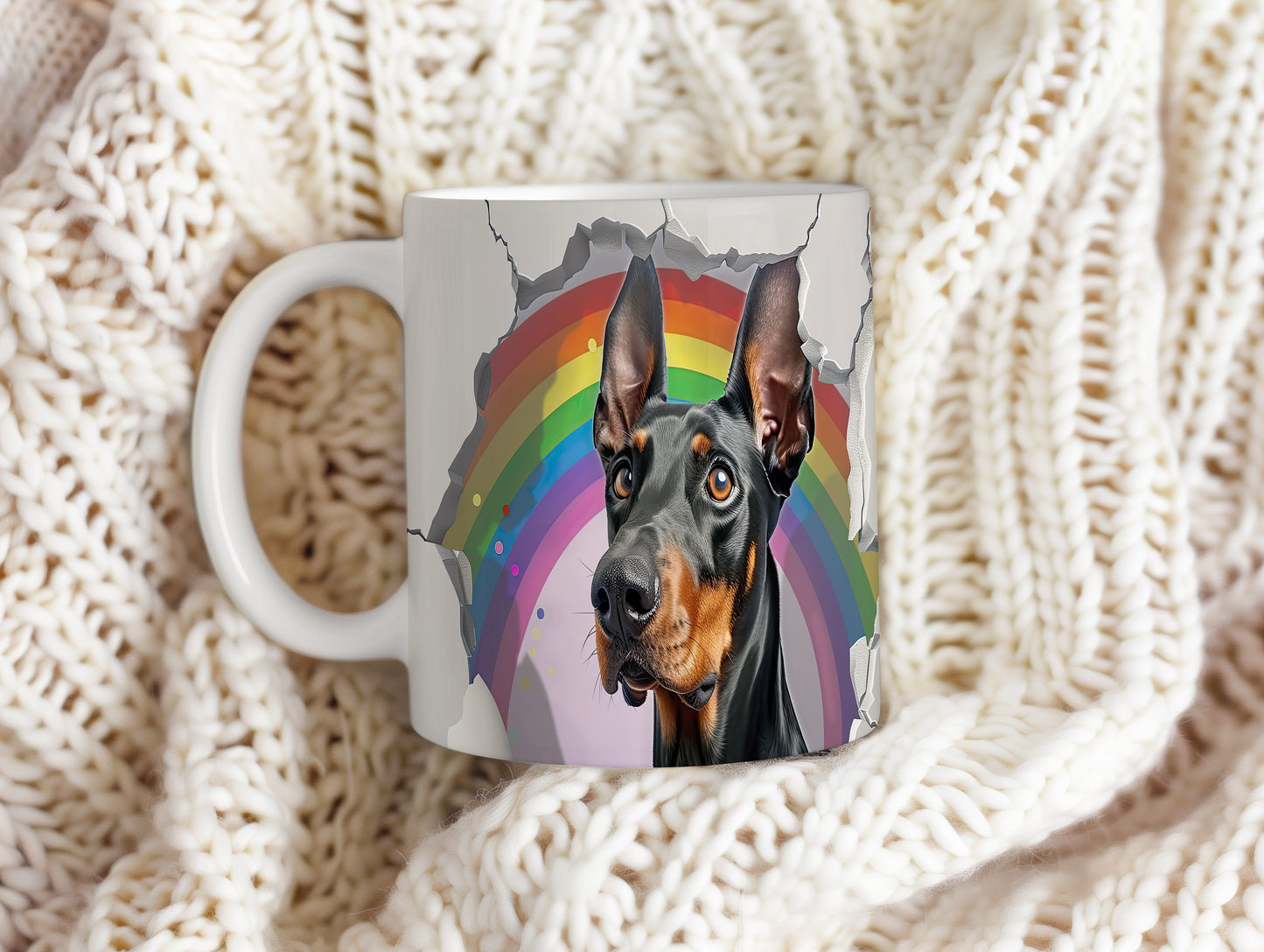 Hrnek s Dobermanskou hlavou
