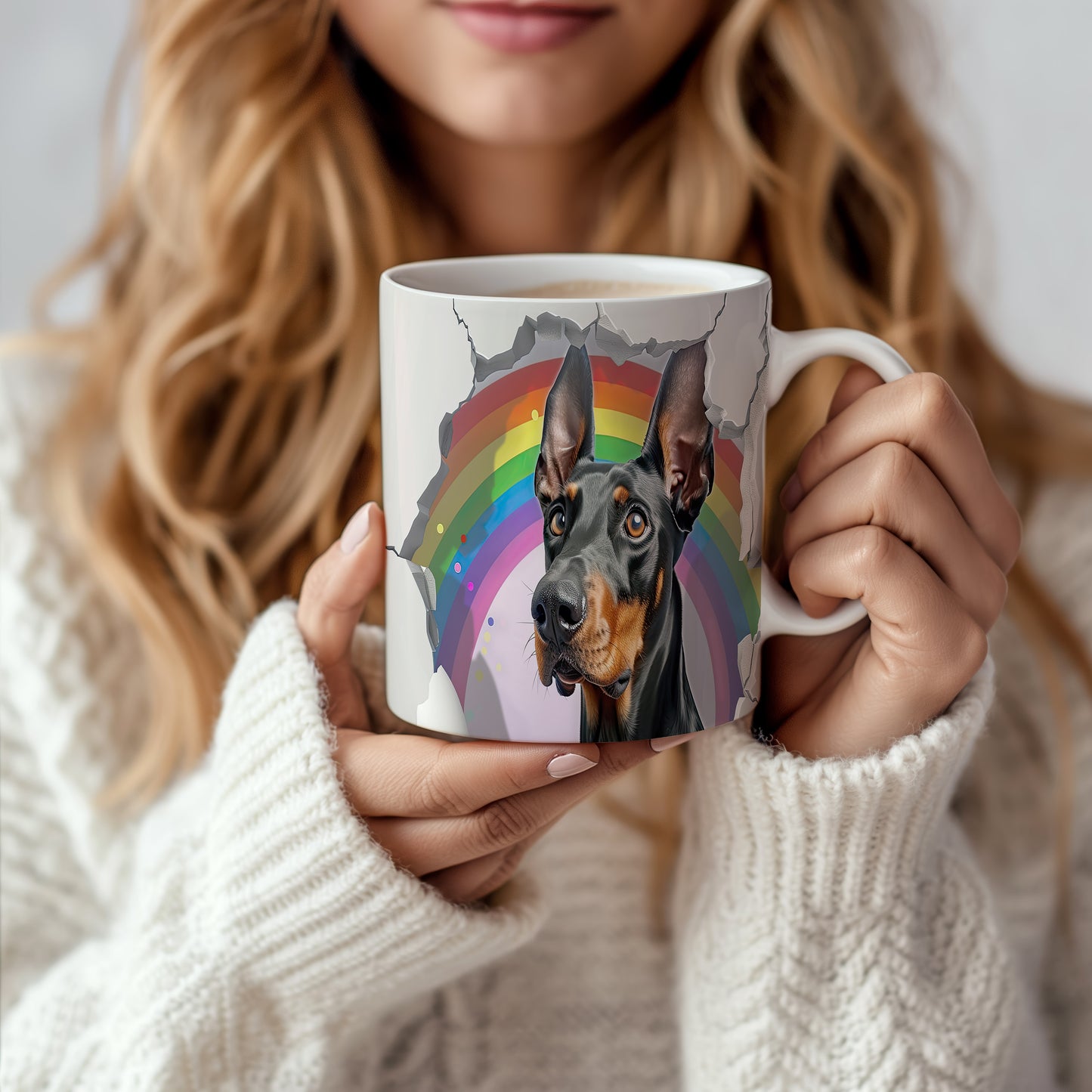 Hrnek s Dobermanskou hlavou