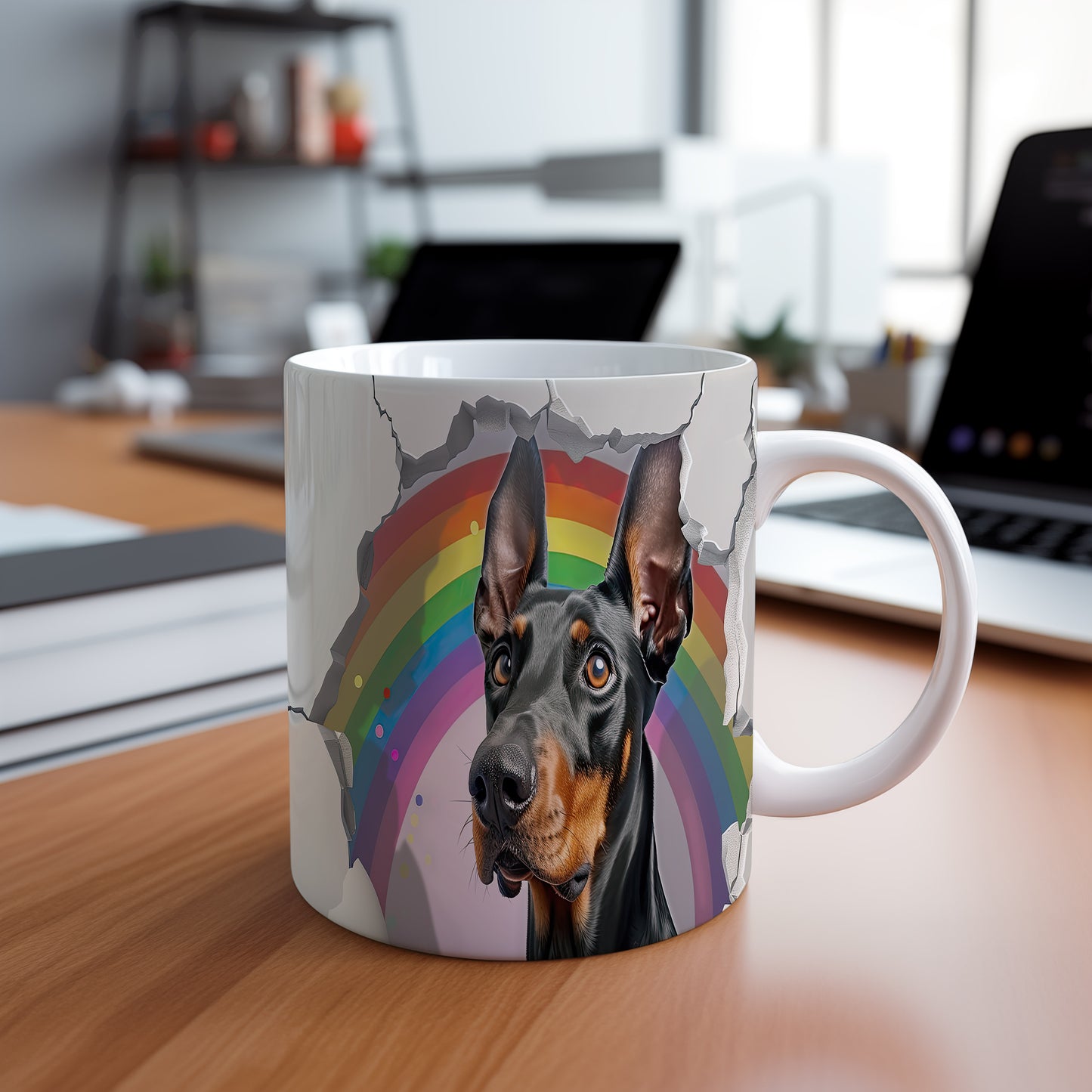 Hrnek s Dobermanskou hlavou