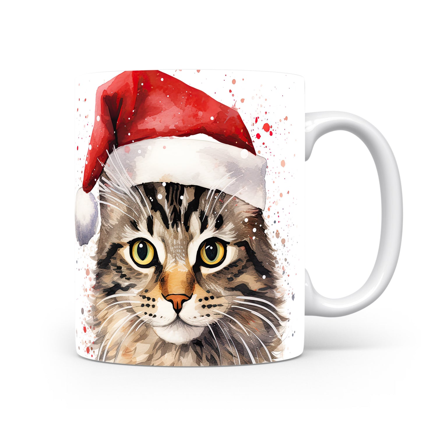 Hrnek s kočkou v čepici Santa – limitovaným vzhledem