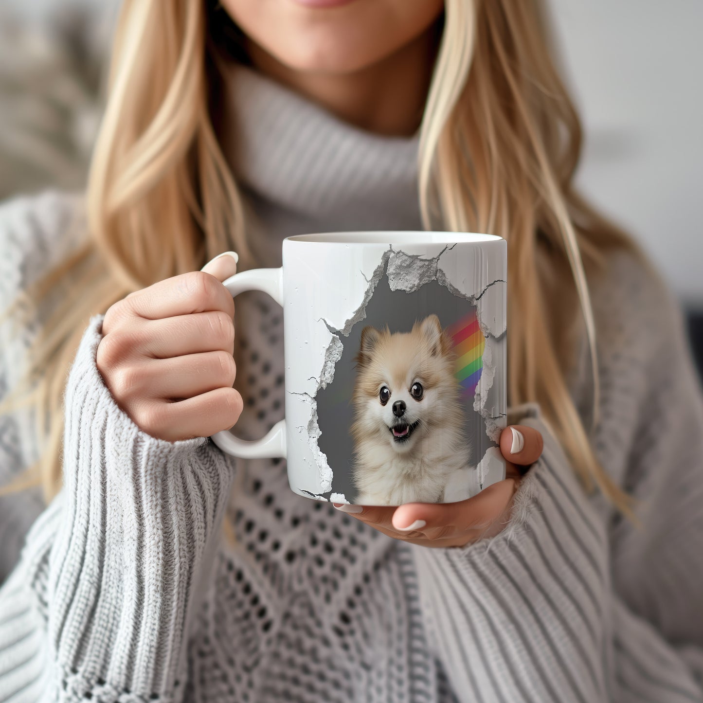 Hrnek s veselým pomeranianem