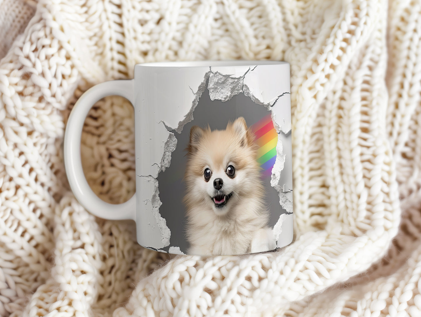 Hrnek s veselým pomeranianem