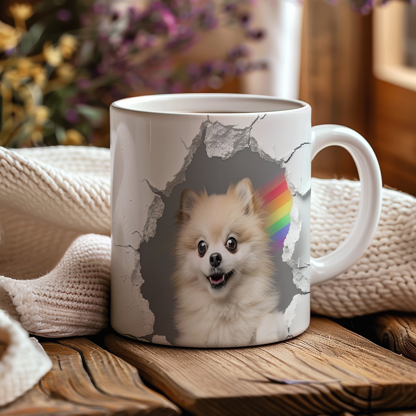 Hrnek s veselým pomeranianem