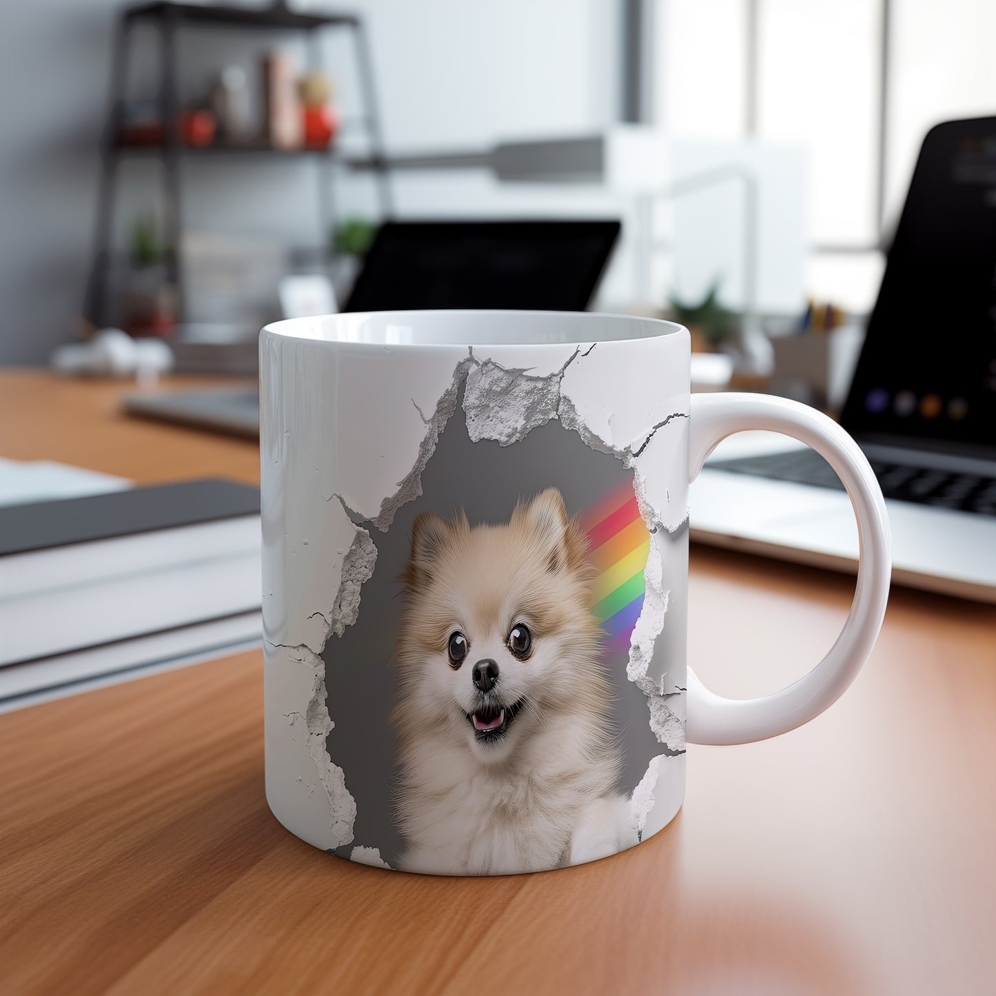 Hrnek s veselým pomeranianem