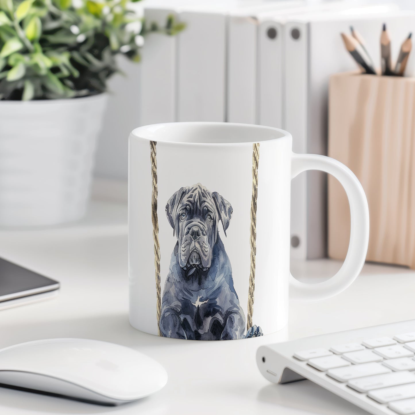 Hrnek s roztomilým Cane Corso – akvarelovým motivem