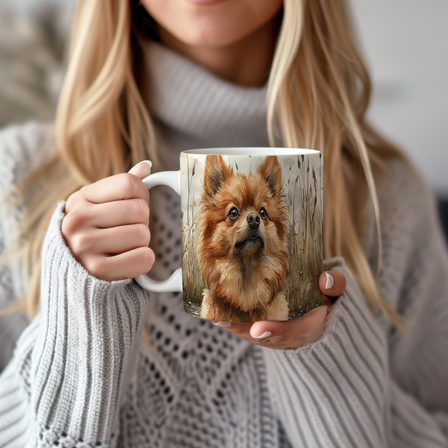 Hrnek s krásným pomeranianem