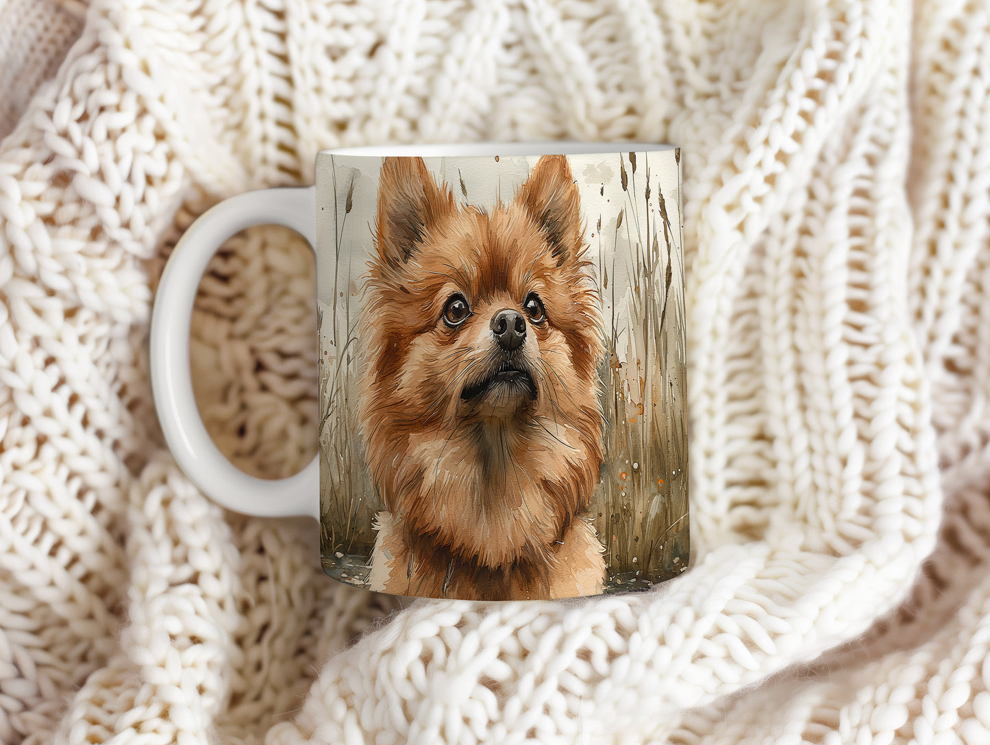 Hrnek s krásným pomeranianem