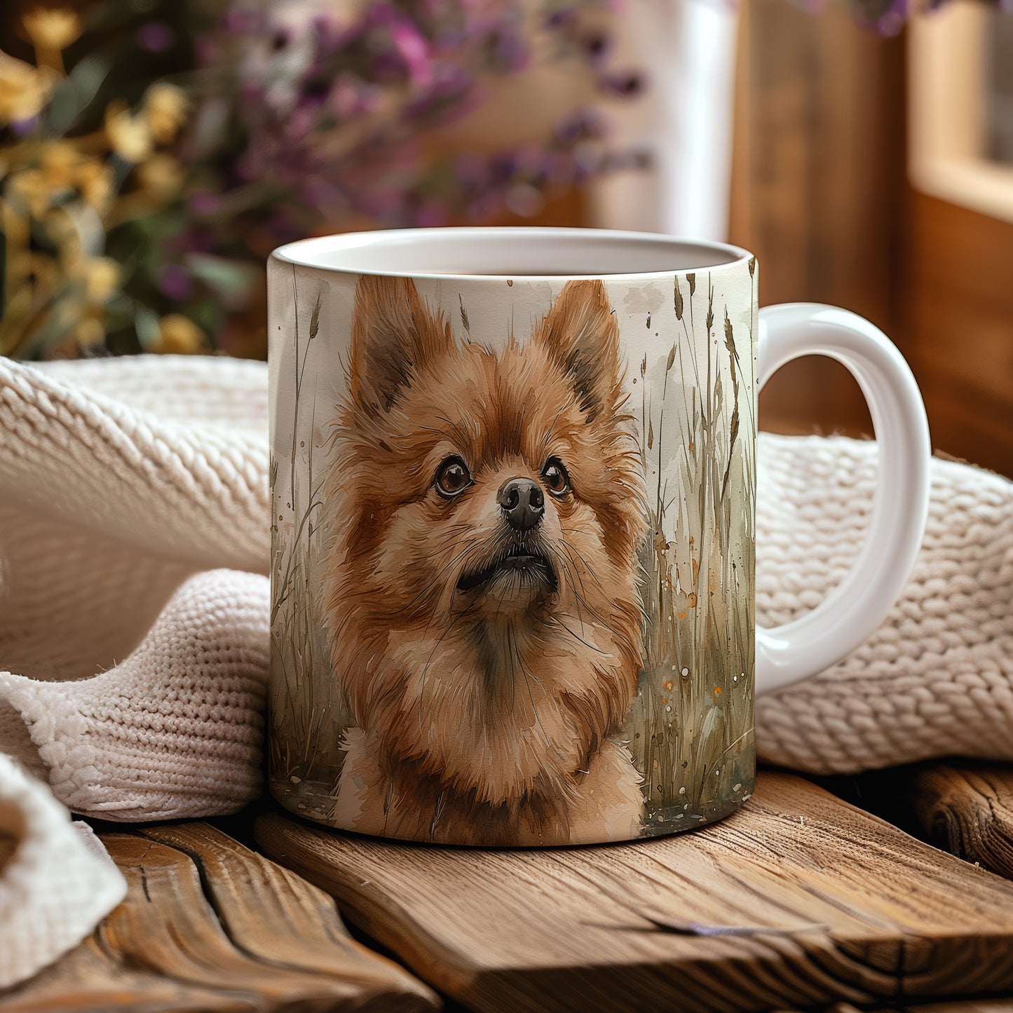 Hrnek s krásným pomeranianem