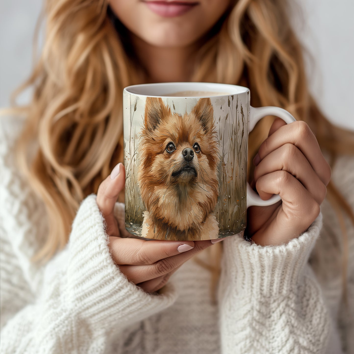 Hrnek s krásným pomeranianem