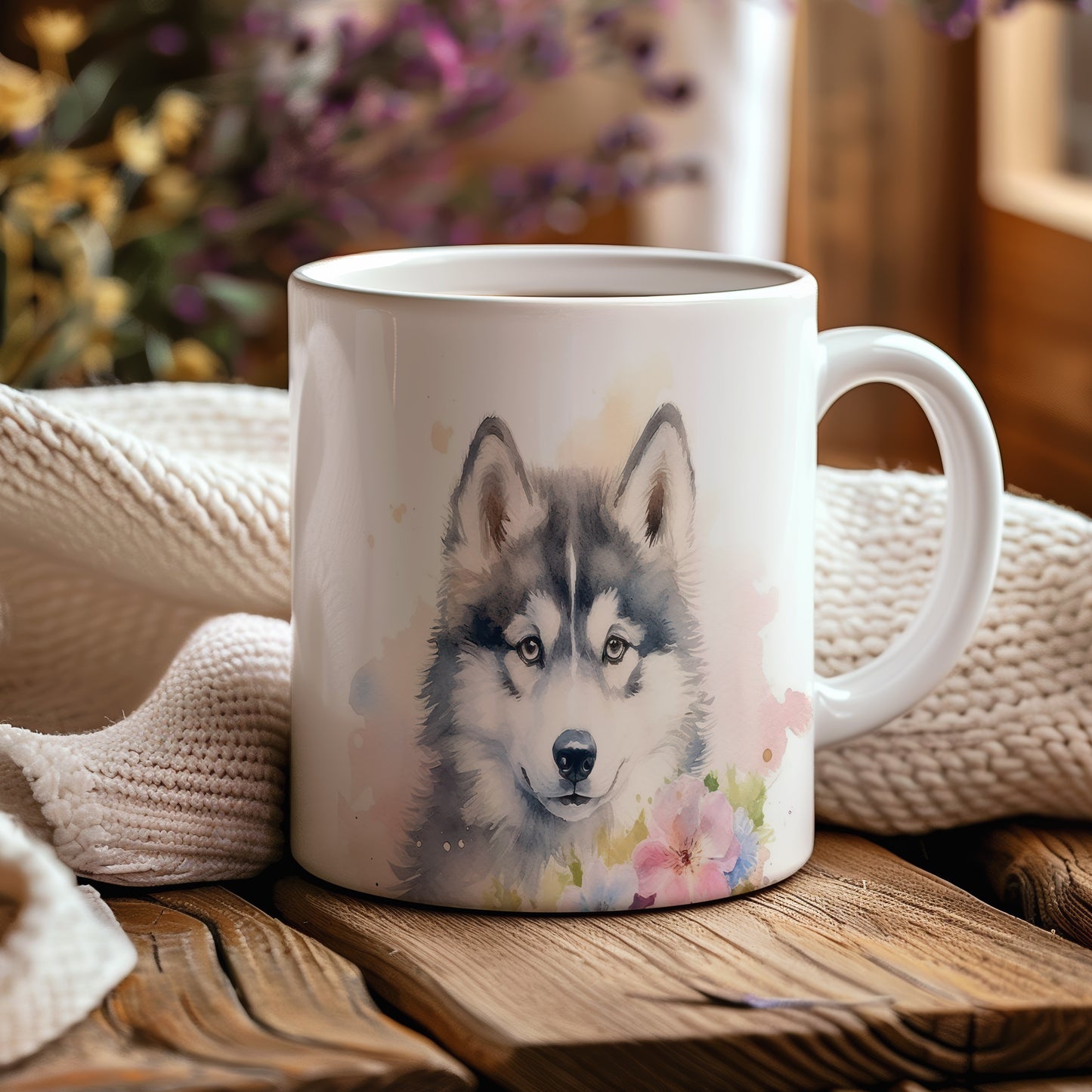 Hrnek s roztomilým husky motivem