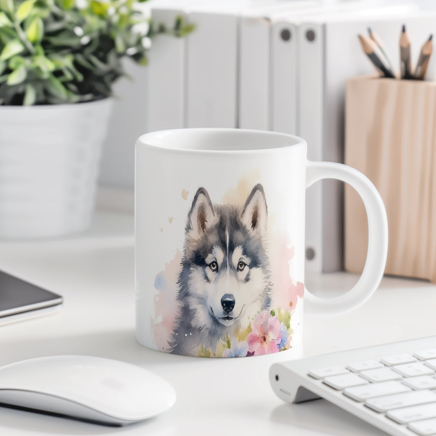 Hrnek s roztomilým husky motivem
