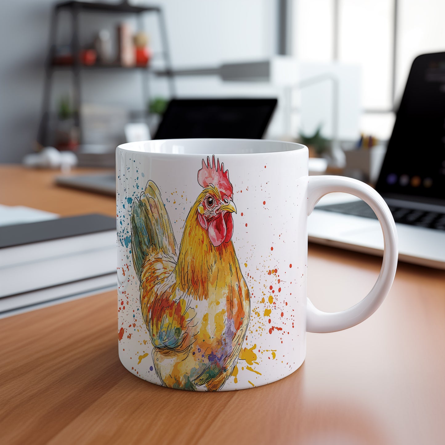 Hrnek s barevným kohoutem – unikátní variantou