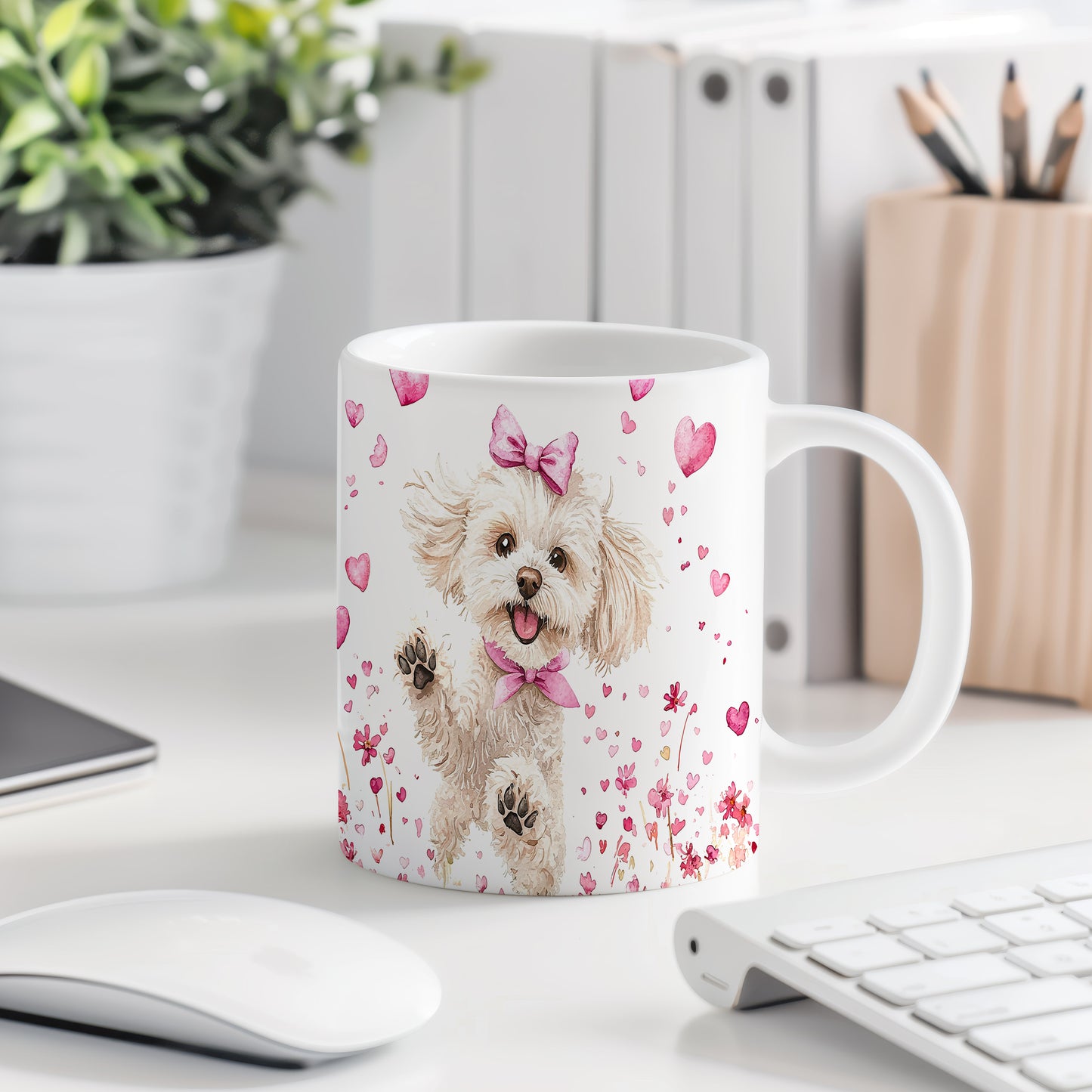 Hrnek s veselým Maltipoo – kontrastním vzhledem