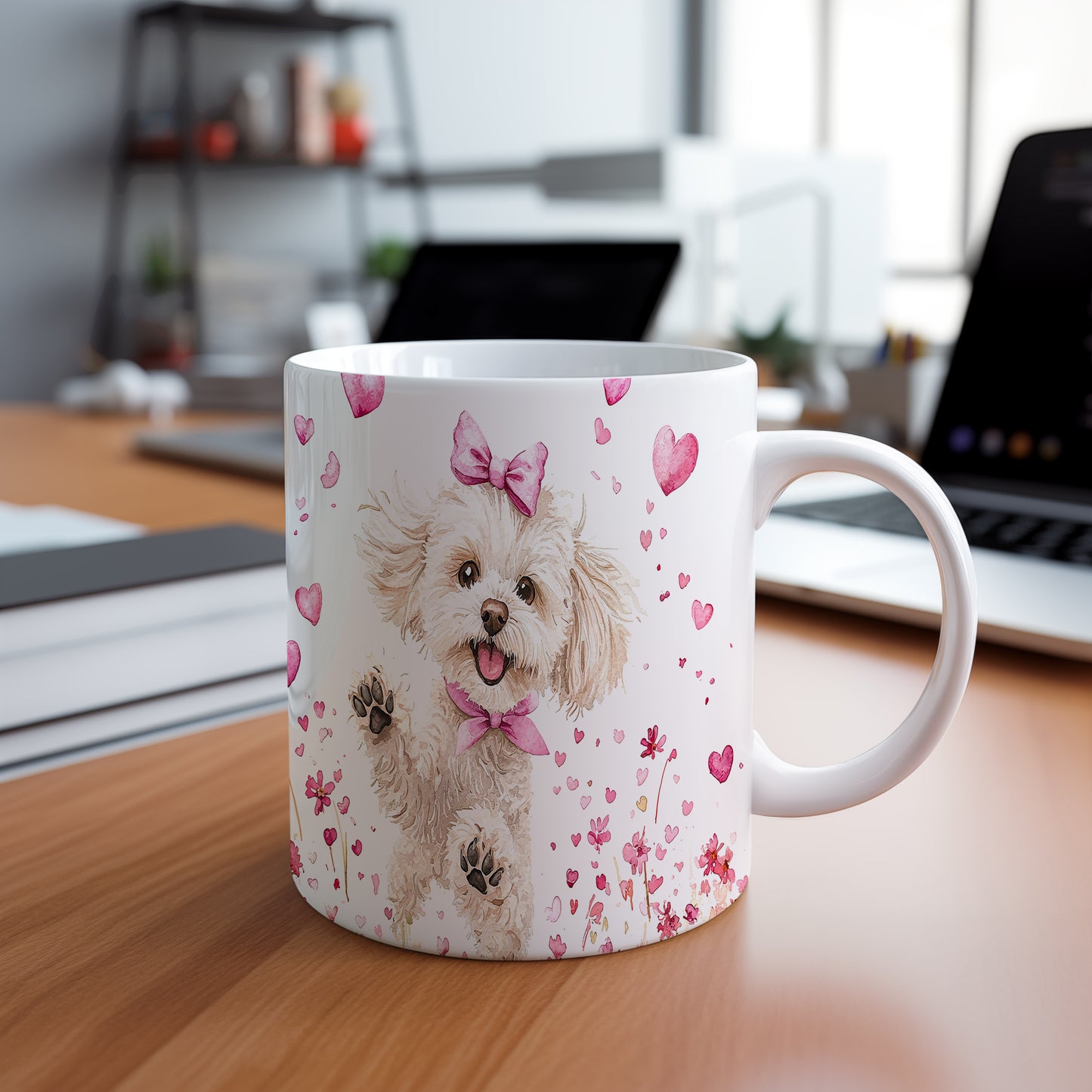 Hrnek s veselým Maltipoo – kontrastním vzhledem