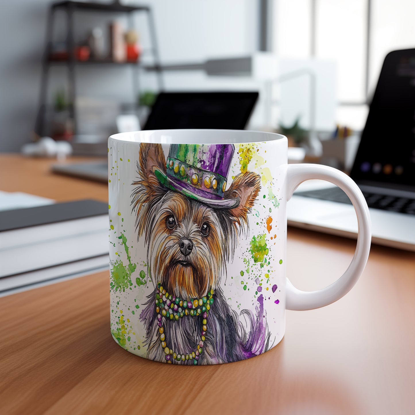 Hrnek s roztomilým yorkshirem – černým akcentem