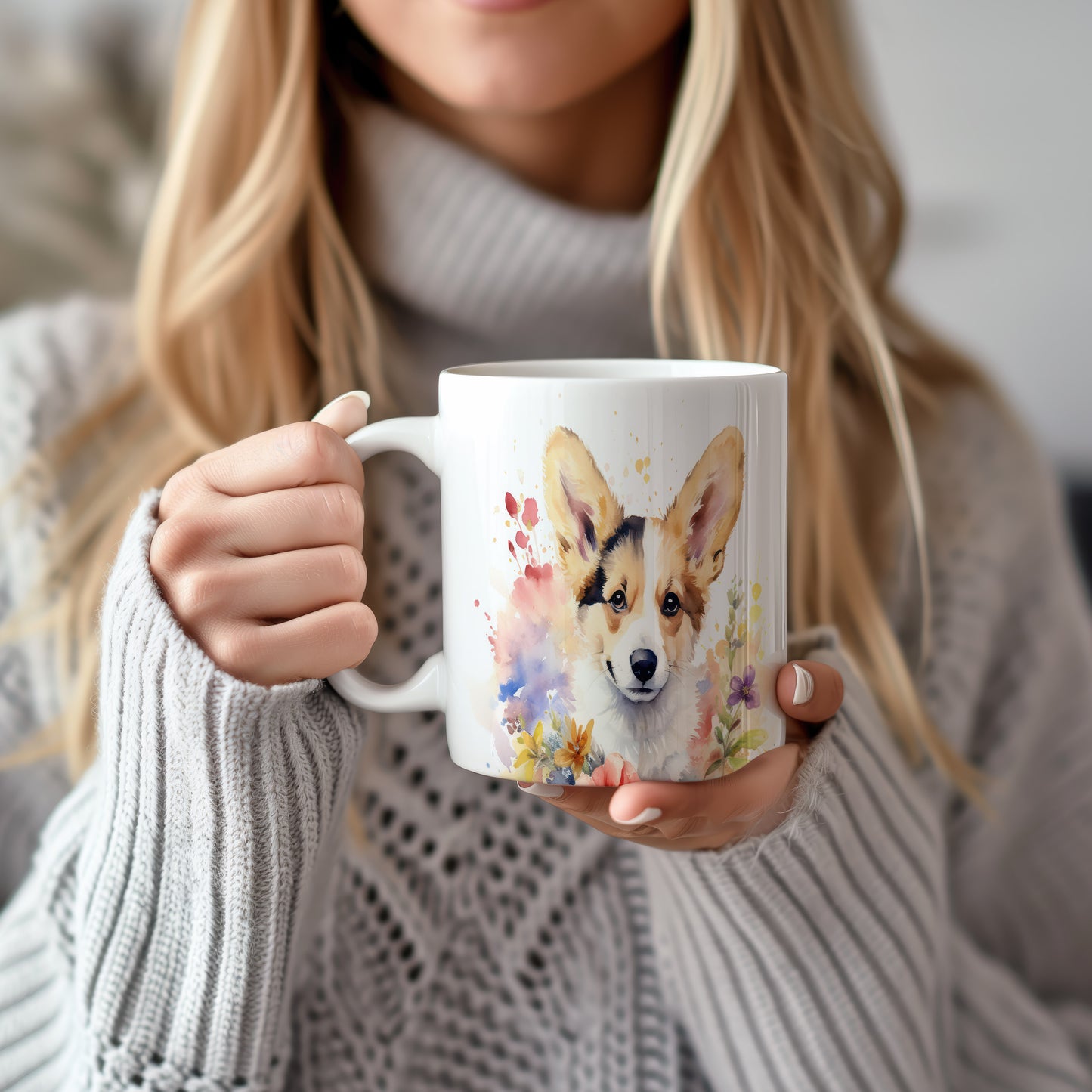 Hrnek s veselým corgi