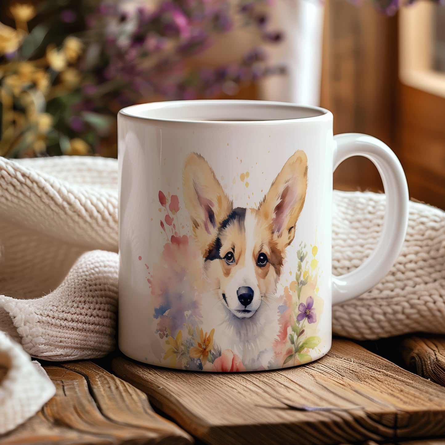 Hrnek s veselým corgi