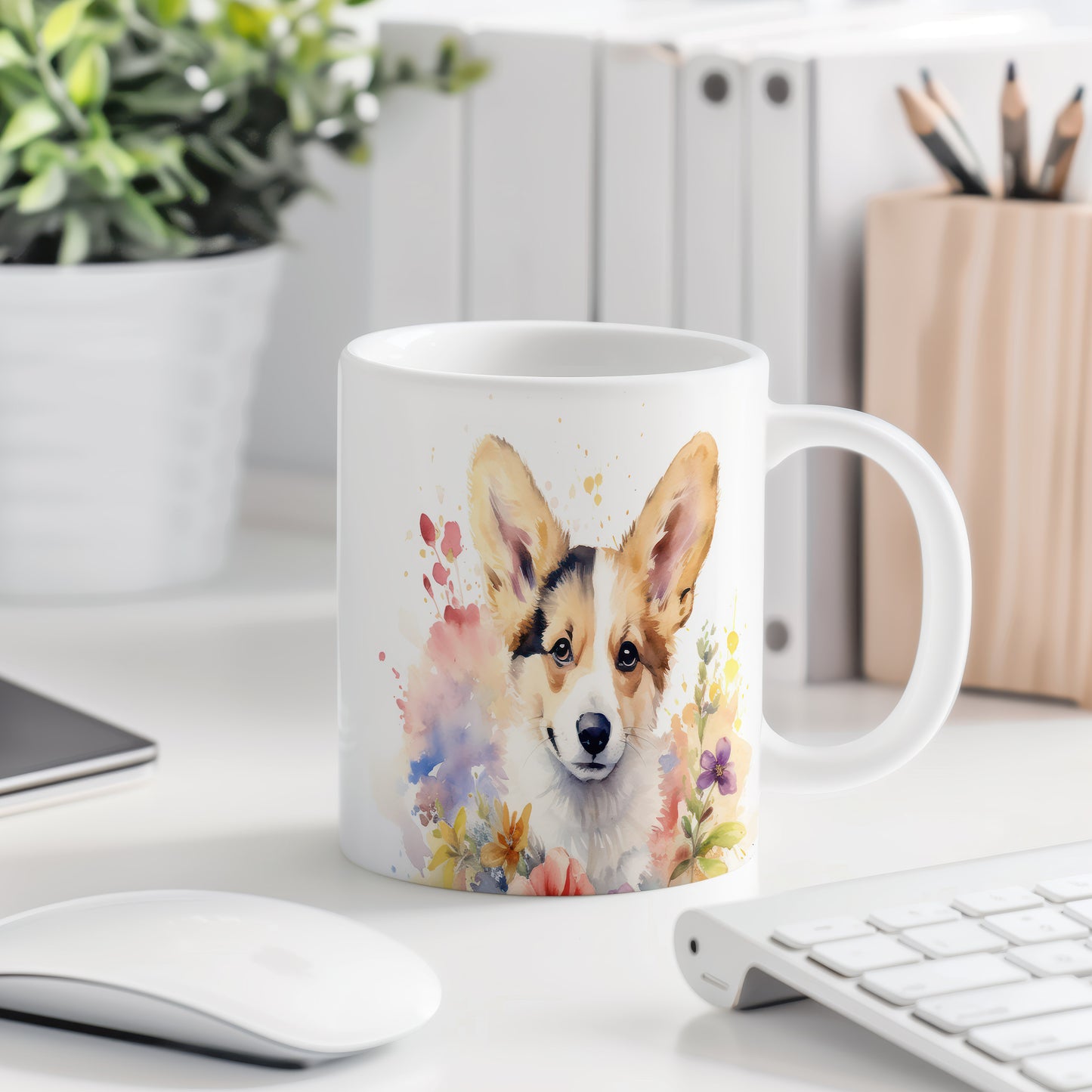 Hrnek s veselým corgi