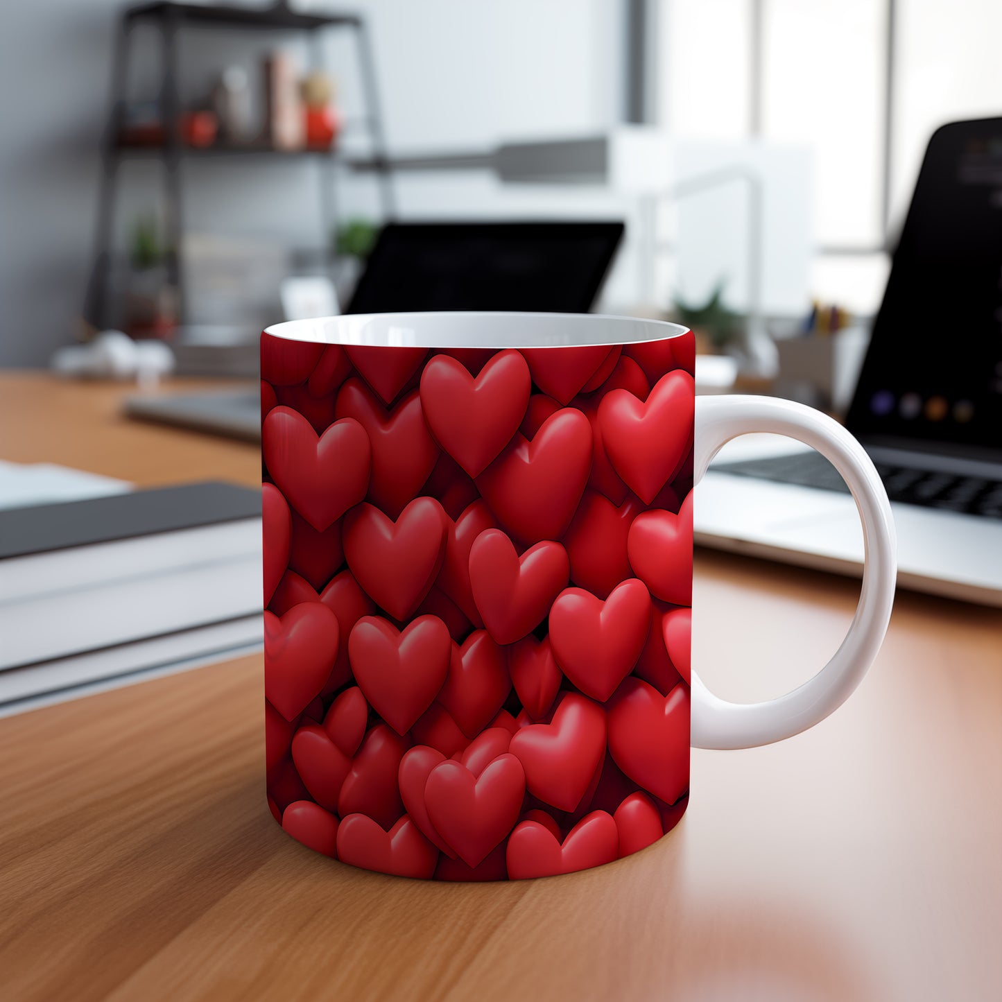 Hrnek s červenými srdci pro romantické chvíle – Srdce