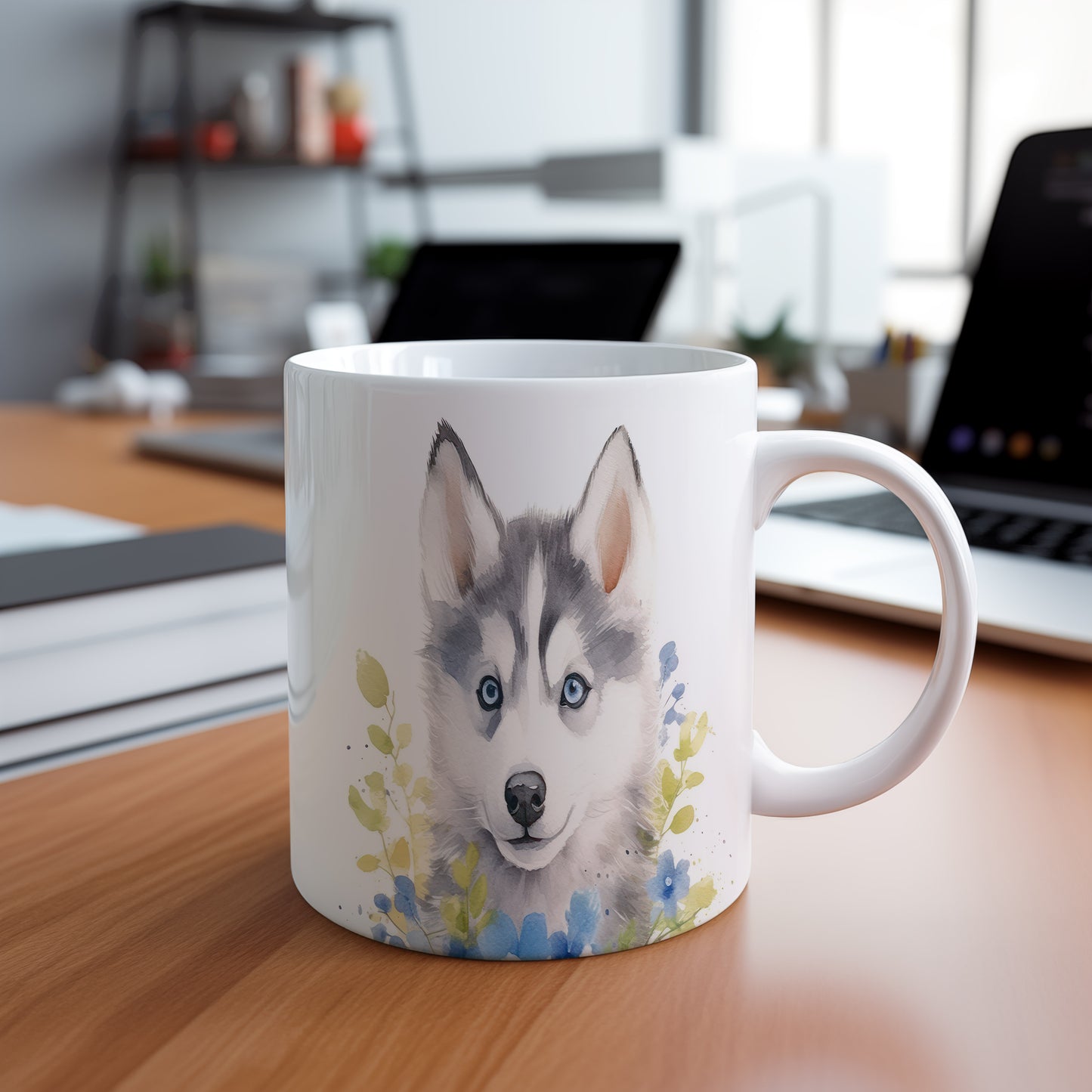 Hrnek s roztomilým huským obličejem