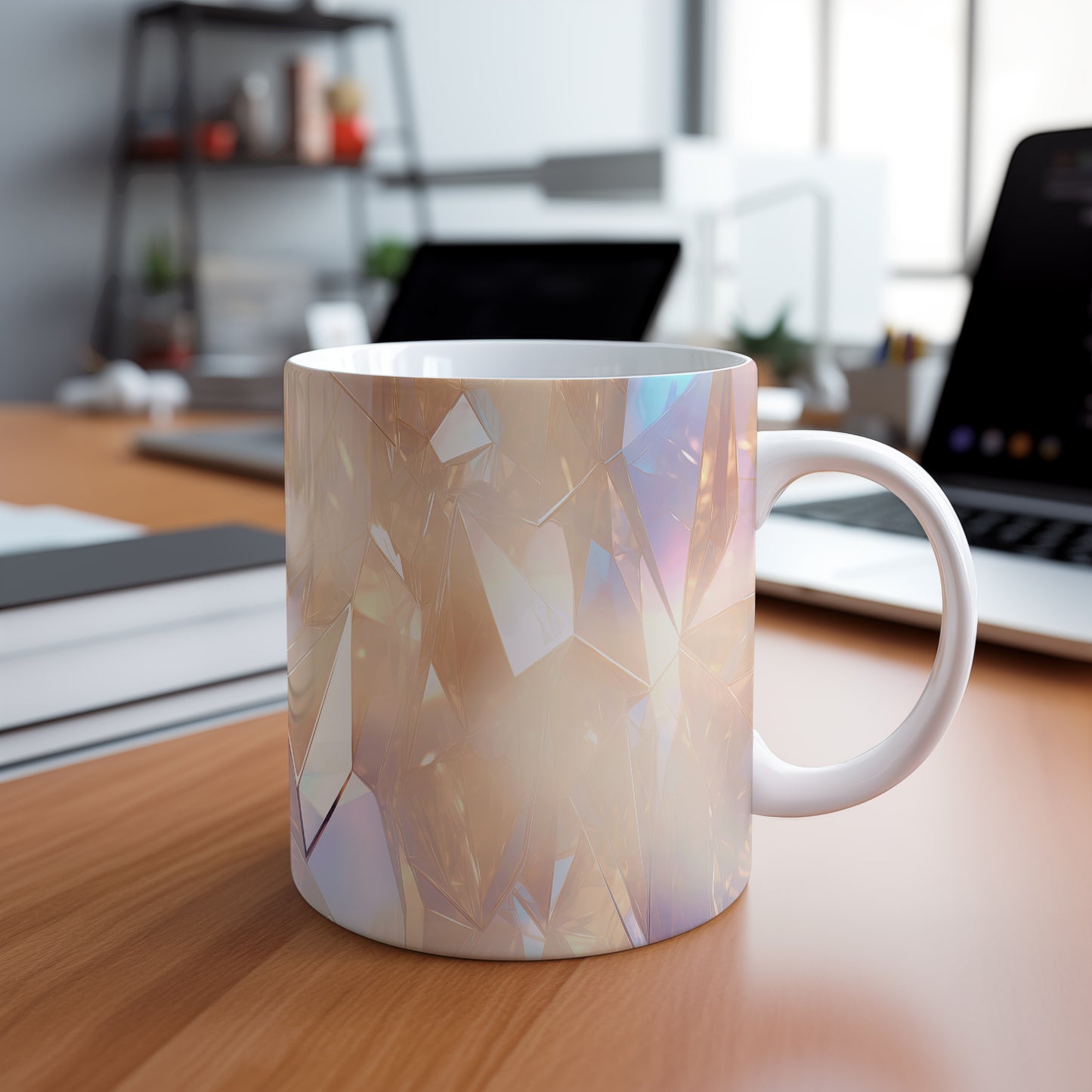 Hrnek s krystalickou mozaikou v pastelových tónech – 3D efektem