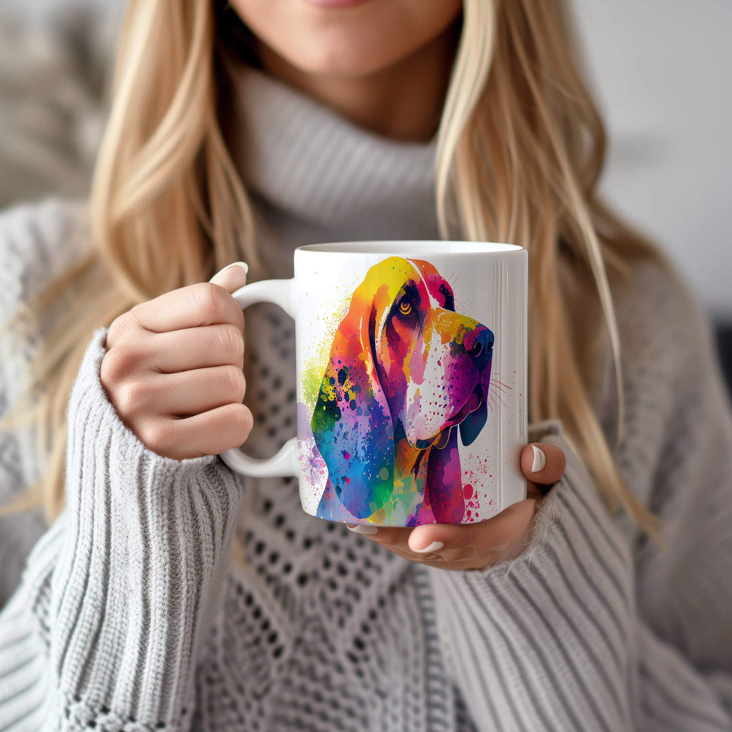 Barevný hrnek s motivem beagle – originální dárek pro milovníky psů