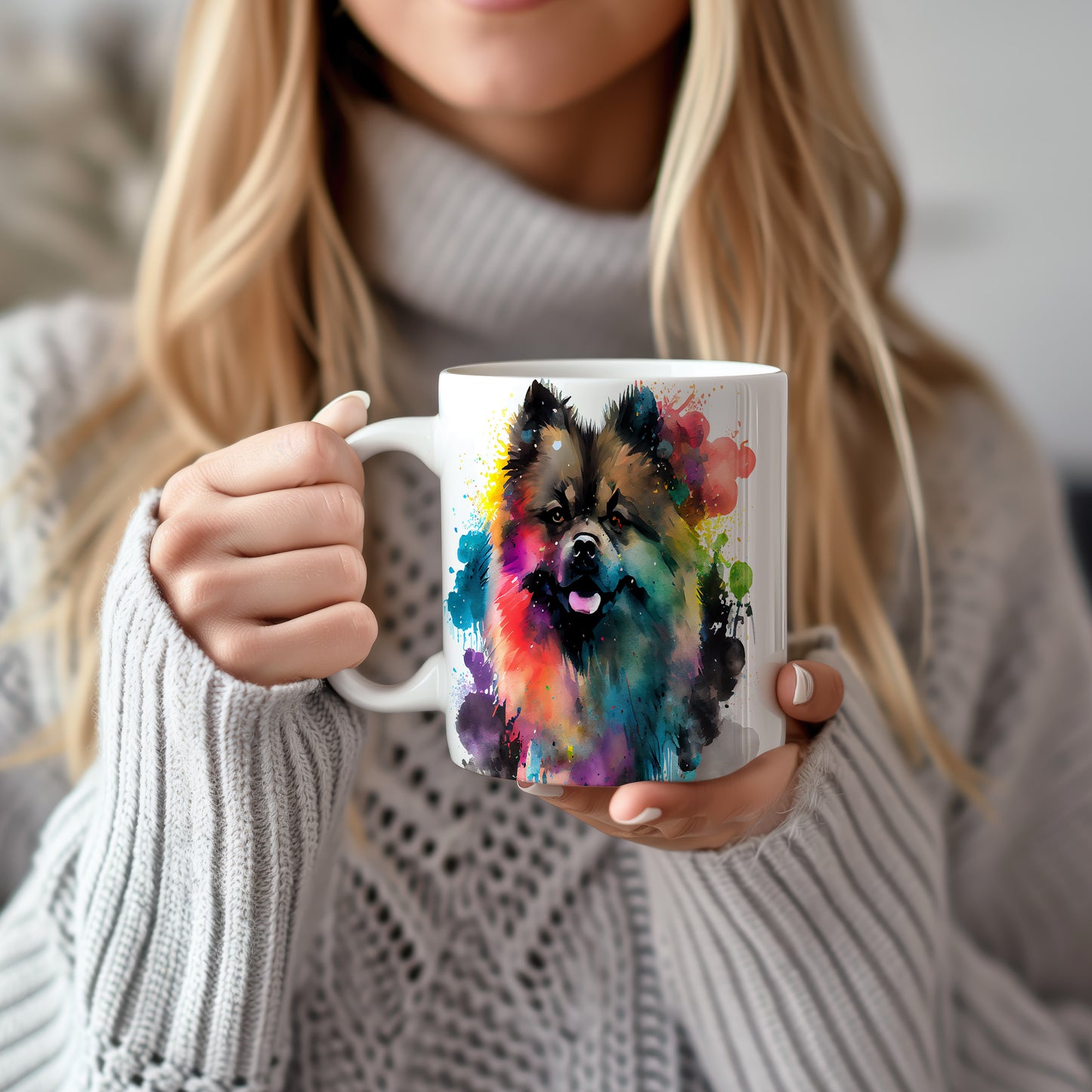 Barevný hrnek s motivem pomeraniana - originální dárek pro milovníky psů