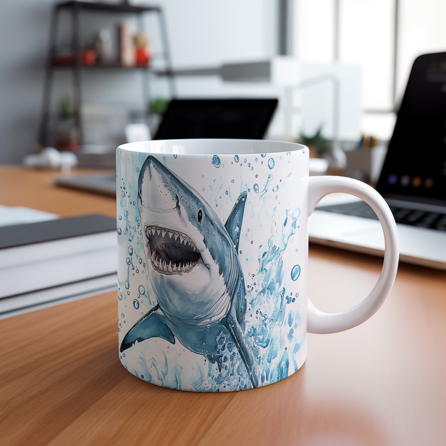 Hrnek s motivem žraloka – stylový a originální design pro milovníky moře