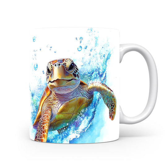 Hrnek s motivem želvy v oceánu - originální design