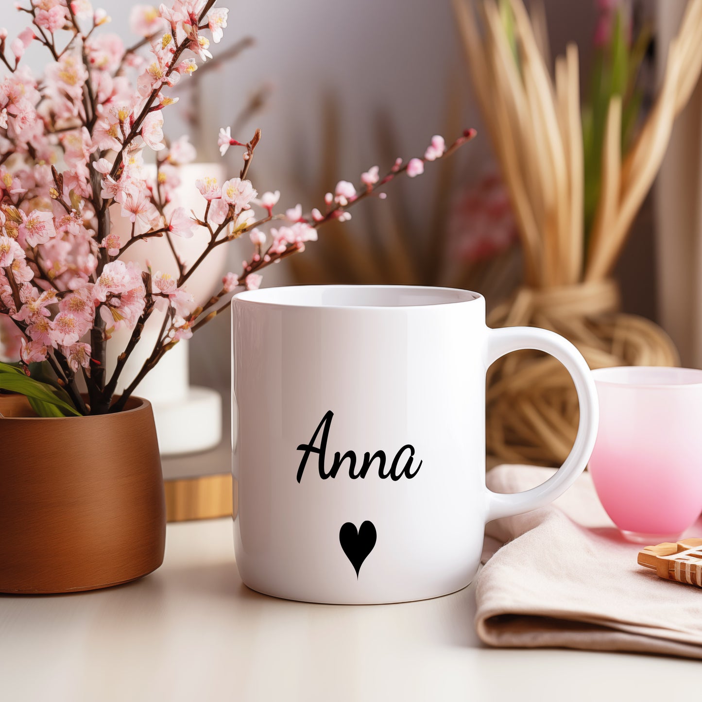 Hrnek se jménem Anna – romantický styl se srdcem