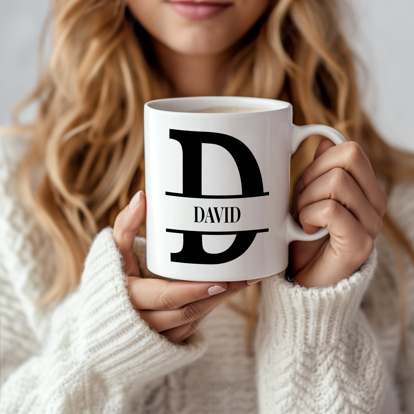 Hrnek se jménem David – monogramový design