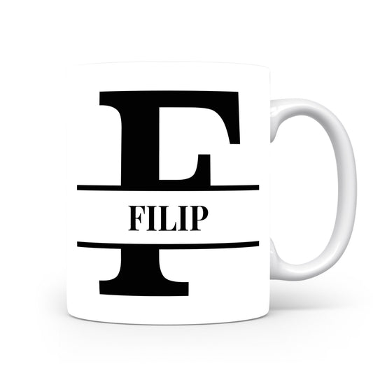 Hrnek se jménem Filip | Monogram bez květin
