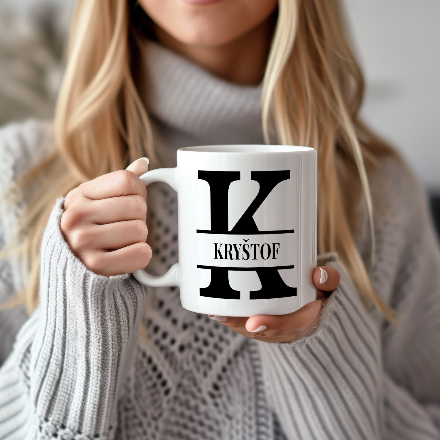 Hrnek se jménem KRYŠTOF – monogramový design
