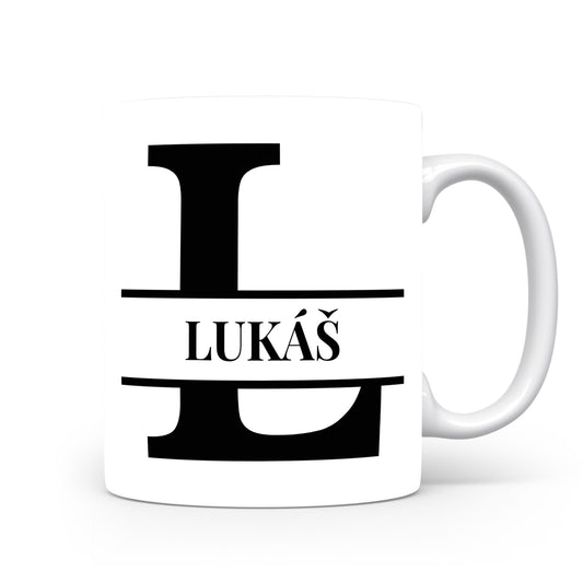 Hrnek se jménem LUKÁŠ | Monogram bez květin