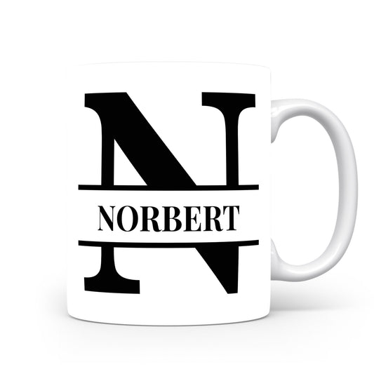 Hrnek se jménem Norbert | Monogram bez květin