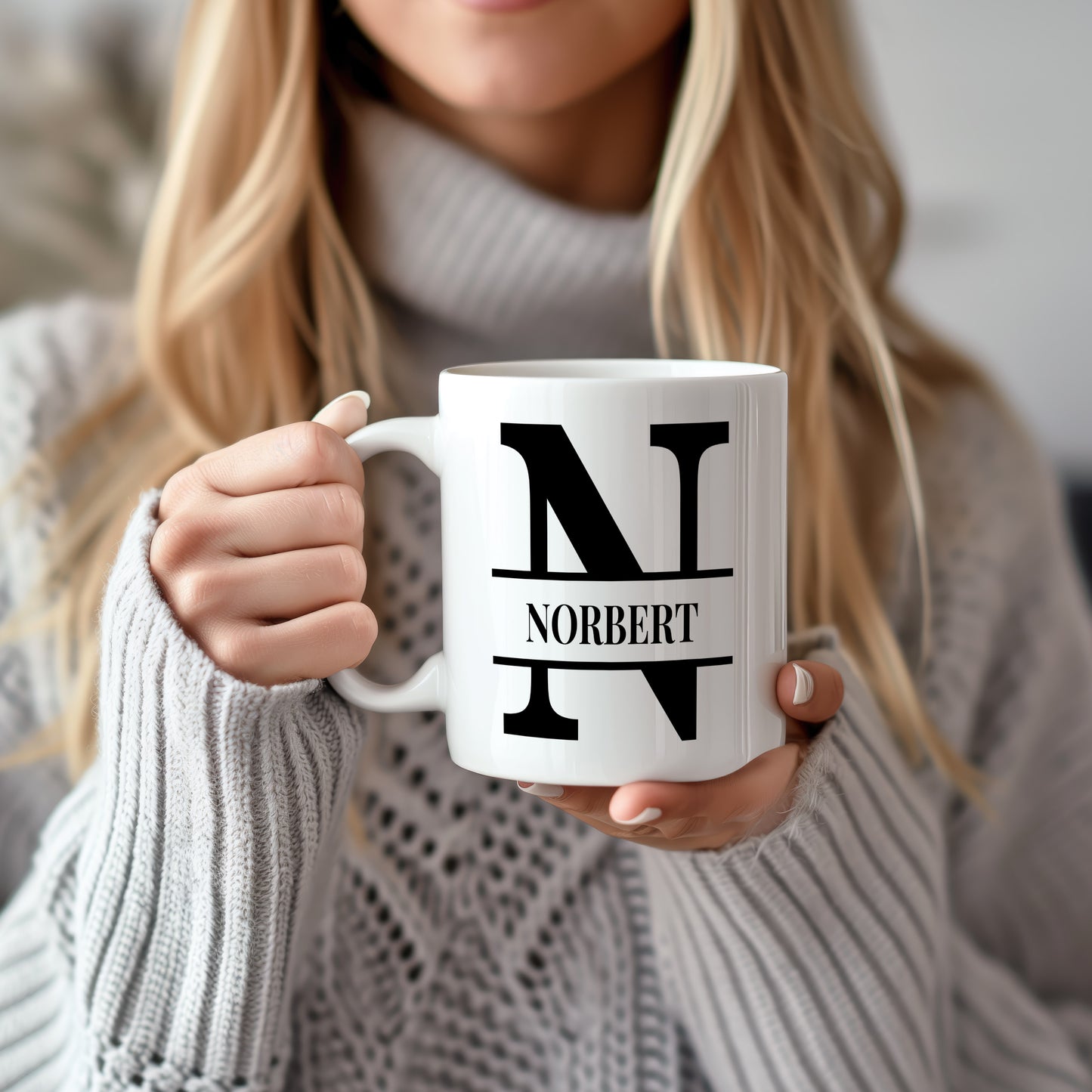 Hrnek se jménem Norbert – monogramový design