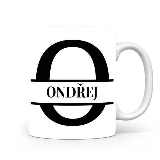 Hrnek se jménem ONDŘEJ | Monogram bez květin