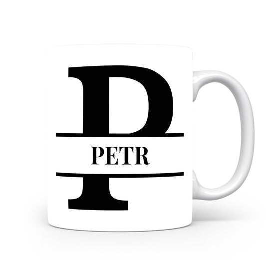Hrnek se jménem Petr | Monogram bez květin