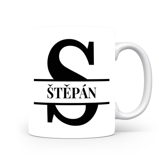Hrnek se jménem ŠTĚPÁN | Monogram bez květin