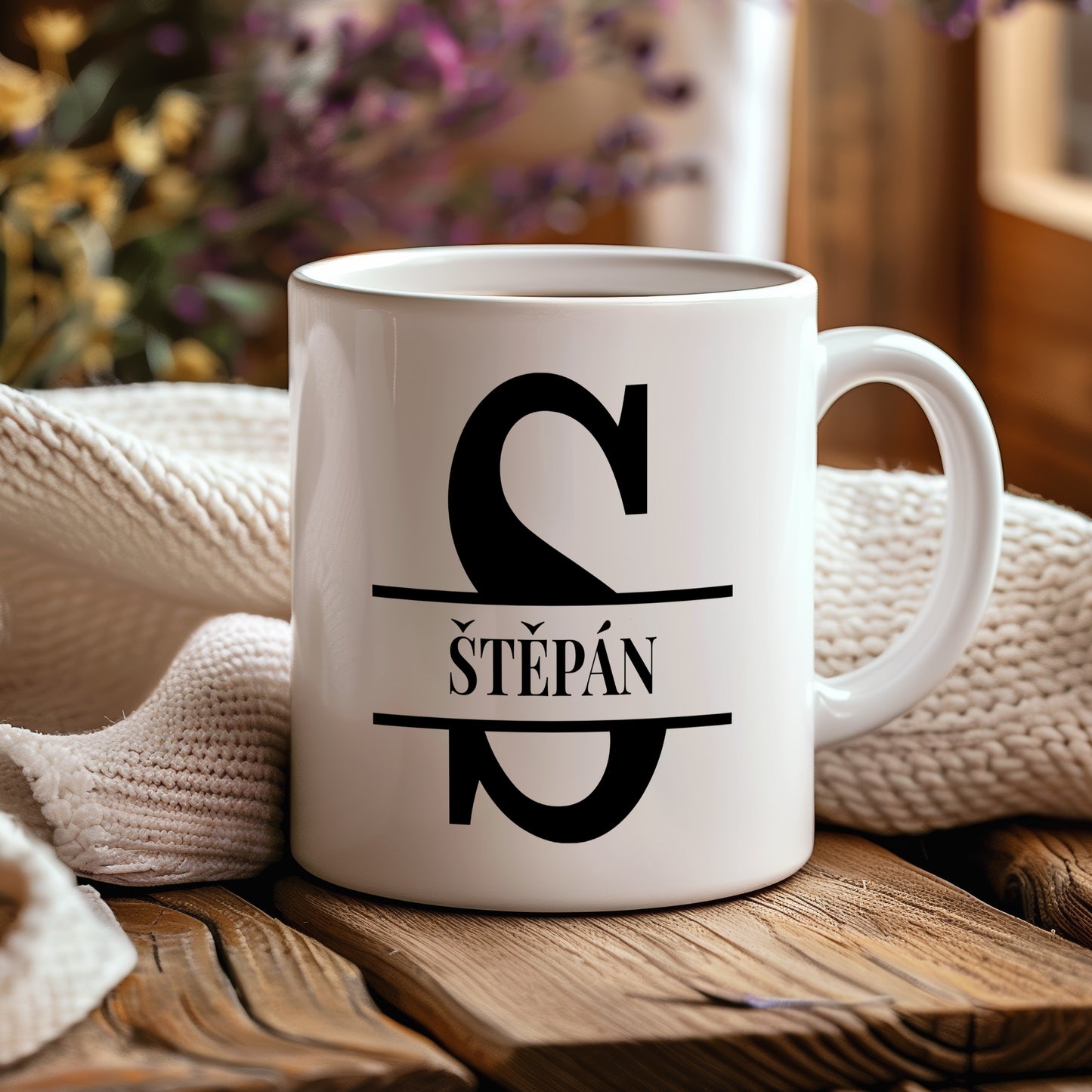 Hrnek se jménem ŠTĚPÁN – monogramový design