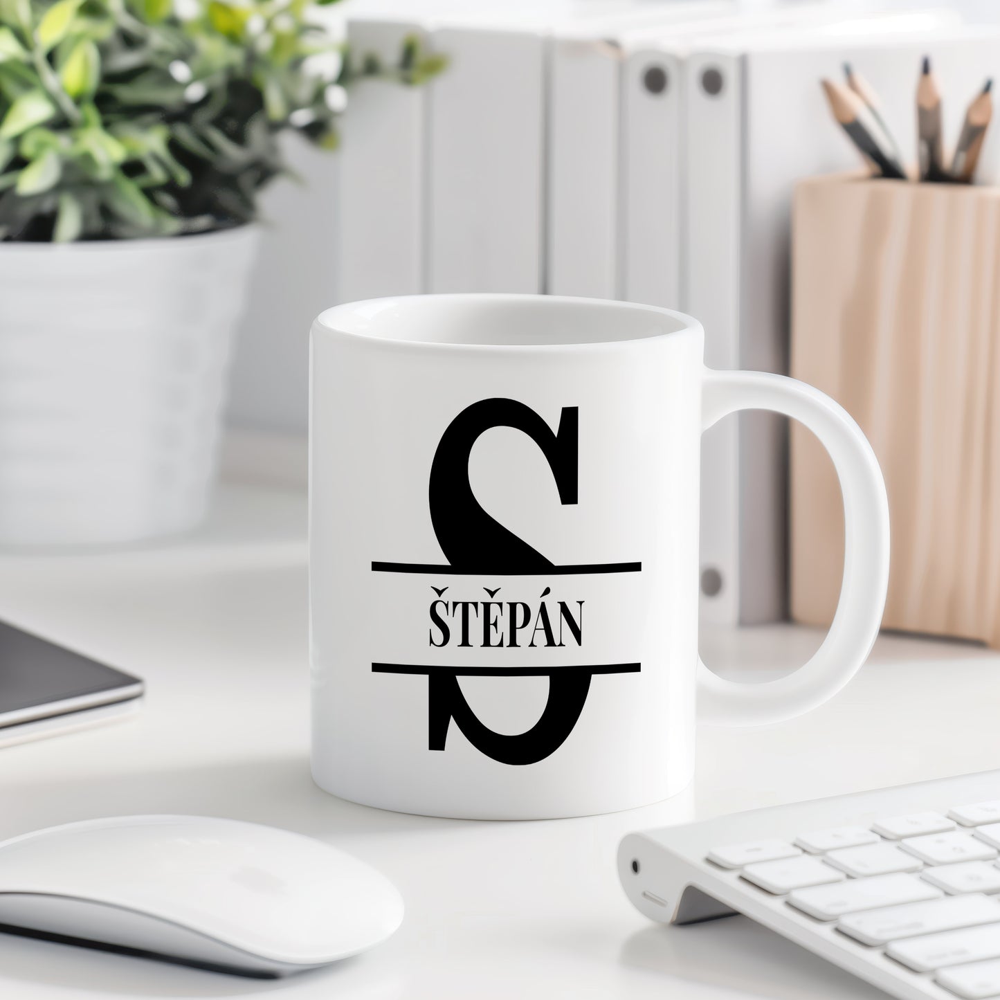 Hrnek se jménem ŠTĚPÁN – monogramový design