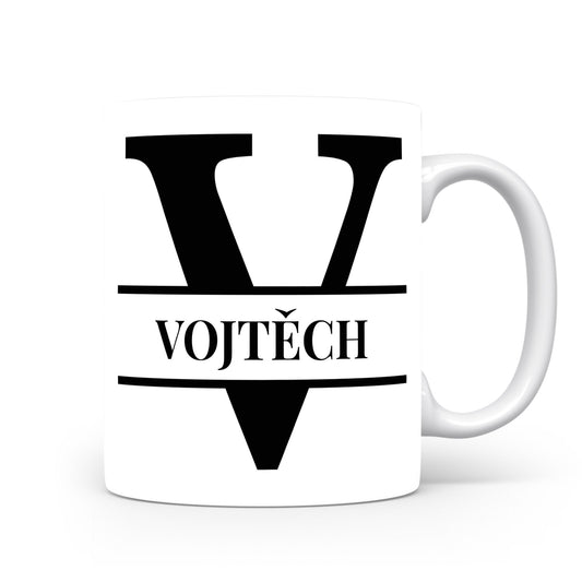 Hrnek se jménem Vojtěch | Monogram bez květin