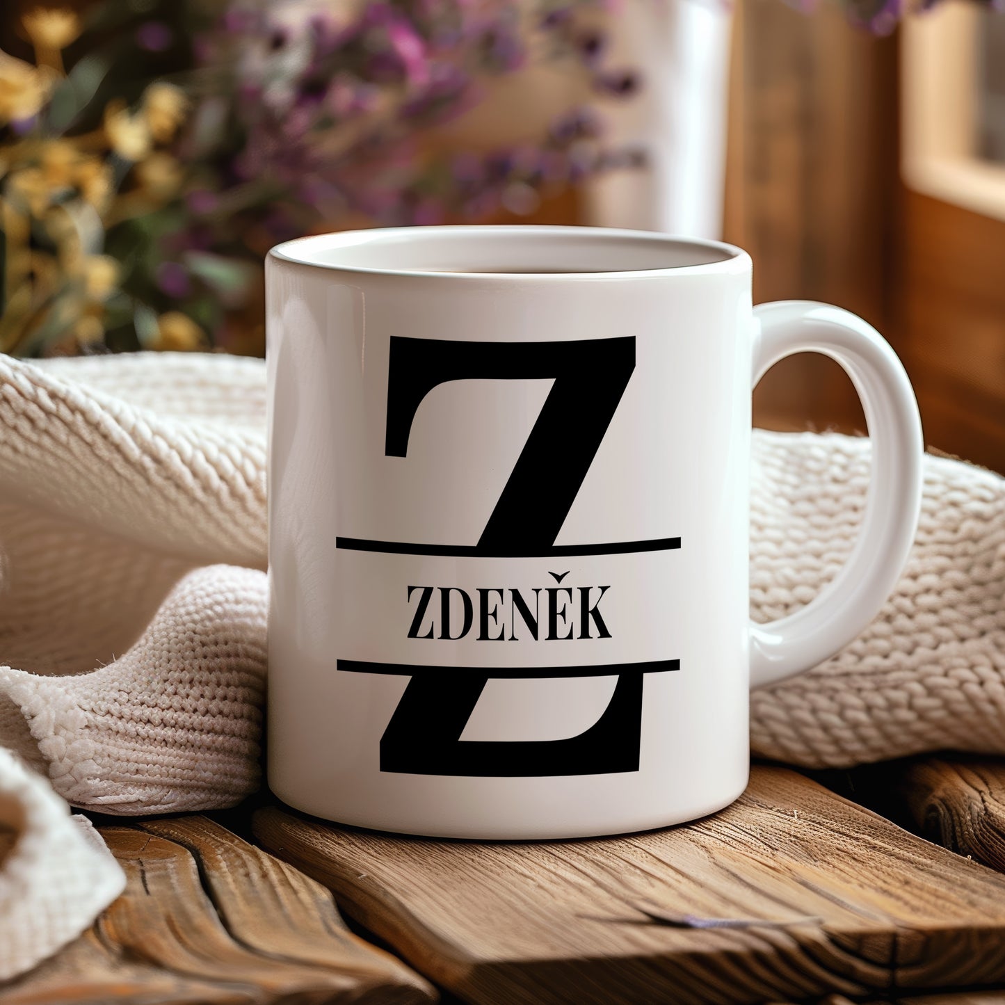Hrnek se jménem Zdeněk – monogramový design