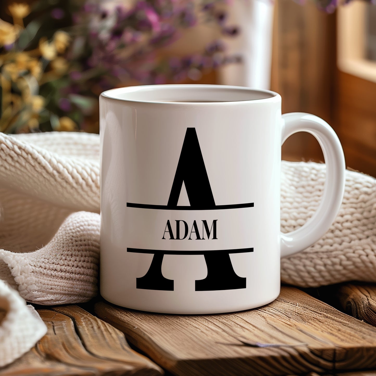 Hrnek se jménem Adam – monogramový design