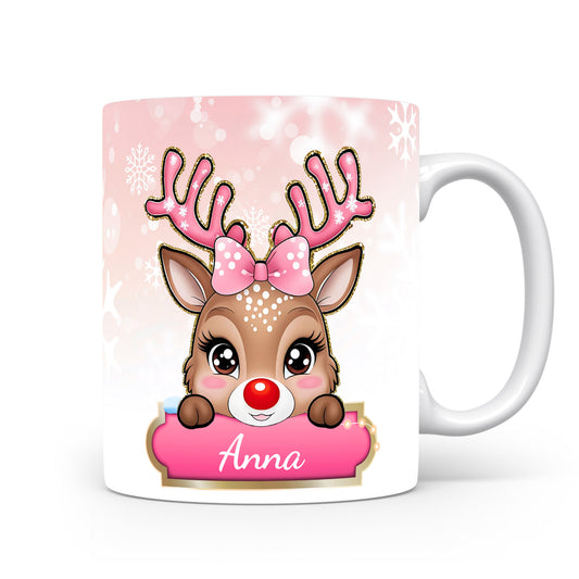 Dětský hrnek se jménem Anna | Sobí motiv pro holky