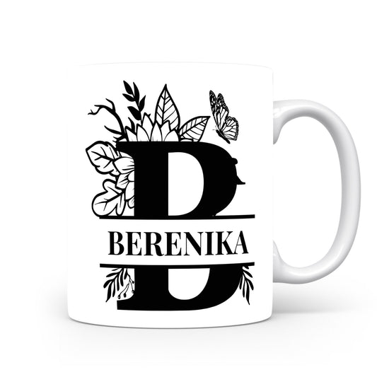 Hrnek se jménem Berenika | Květinový monogram