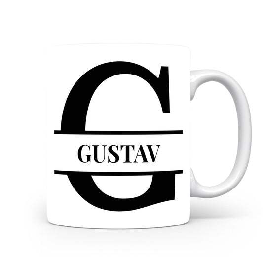 Hrnek se jménem GUSTAV | Monogram bez květin
