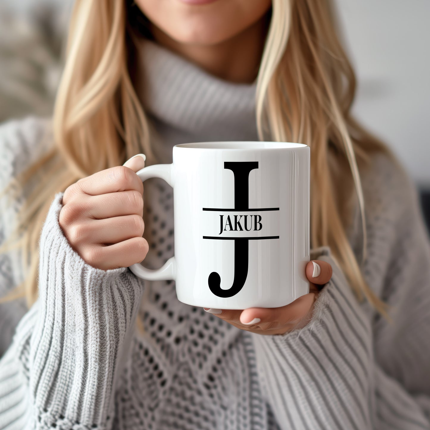 Hrnek se jménem Jakub – monogramový design