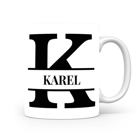 Hrnek se jménem Karel | Monogram bez květin